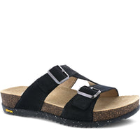 Quarter Turn Women's Dayna Footwear in Black Burnished Suede. Sku: 2106470200