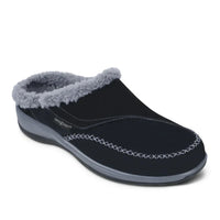 Women's Orthofeet Charlotte in Black. Sku: S733-D