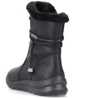 Women's Rieker Footwear style name Berta 70 in color Schwarz/ Nero/ Kuwait/ Rabbit. Sku: Z0070-00