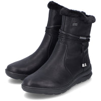 Women's Rieker Footwear style name Berta 70 in color Schwarz/ Nero/ Kuwait/ Rabbit. Sku: Z0070-00