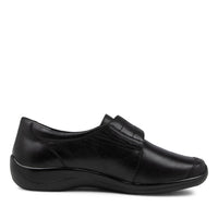 Women's Shoe, Brand Ziera in in Black Leather shoe image inside view