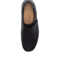 Women's Shoe, Brand Ziera in in Black Leather shoe image top view
