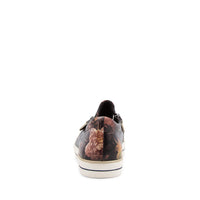 Women's Shoe, Brand Ziera in in Antique Floral Leather shoe image back view