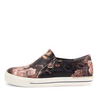 Women's Shoe, Brand Ziera in in Antique Floral Leather shoe image outside view