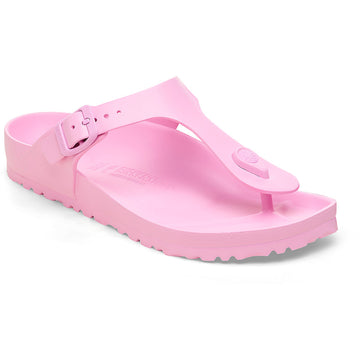 Quarter view Women's Birkenstock Footwear style name Gizeh Eva Regular in color Fondant Pink. Sku: 1027352