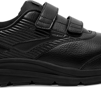 Side view Women's Brooks Footwear style name Addiction Walker V-Strap 2 Medium in color Black. Sku: 1120309-1B072