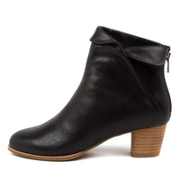 Side view Women's Ziera Footwear style name Grale in Black Leather. Sku: ZR10287BLALE
