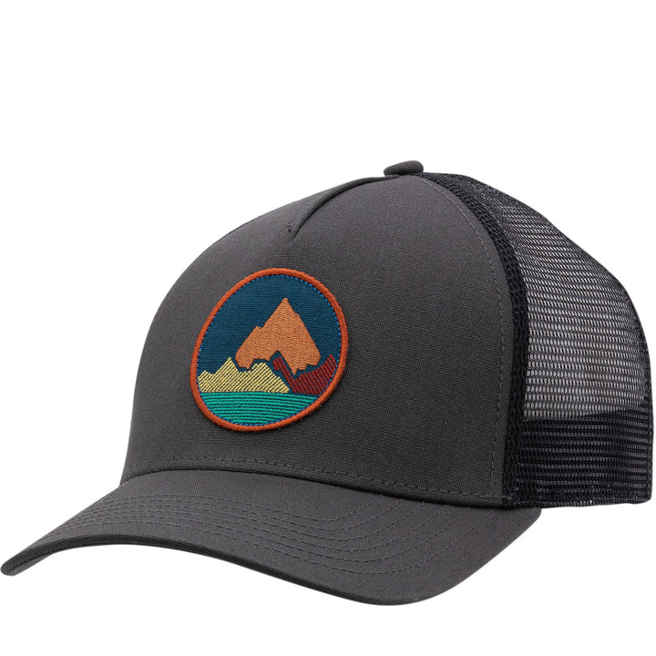 Quarter turn Men's Pistil Hats style name Spike Trucker in color Graphite. Sku: 0066-GRAPHITE