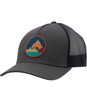 Quarter turn Men's Pistil Hats style name Spike Trucker in color Graphite. Sku: 0066-GRAPHITE