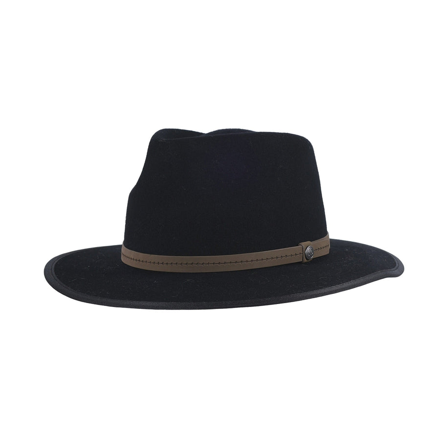 Women's Pistil Hats style name Wren Wide Brim in color Black. Sku: 0427-BLK