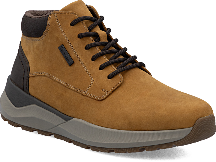 Quarter turn view Men's Rieker Footwear style name Thorben 01 Waterproof in color BTTR/MOBRN. Sku: 06001-68