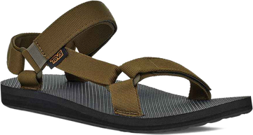 Quarter turn view Men's Teva Footwear style name Original Universal in color Dark Olive. Sku: 1004006-DOL