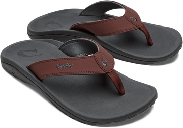 Quarter turn view Men's OluKai Footwear style name Ohana in color Canoe/ Rock. Sku: 10110-12RK