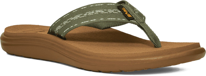 Quarter turn view Women's Teva Footwear style name Voya Flip in color Deep Lichen. Sku: 1019040-RCD