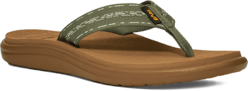 Quarter turn view Women's Teva Footwear style name Voya Flip in color Deep Lichen. Sku: 1019040-RCD