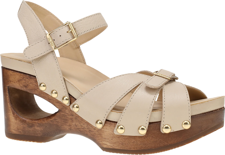 Quarter turn view Women's Dansko Footwear style name Alanna in color Vanilla. Sku: 10202661500