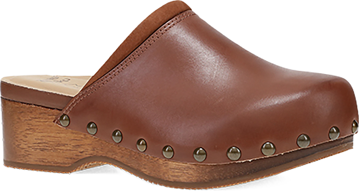 Quarter turn view Women's Dansko Footwear style name Andie in color TAN CALF. Sku: 10205641500