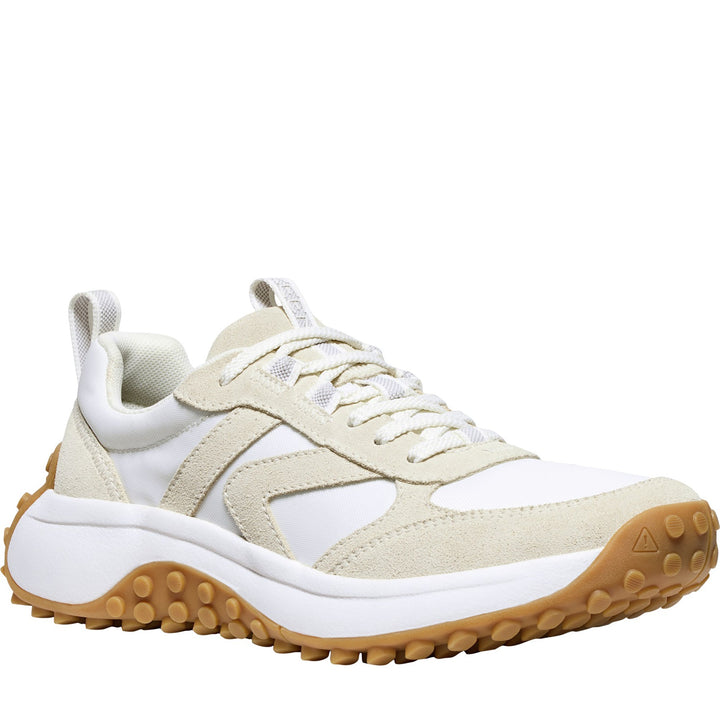 Quarter turn Women's Keen Footwear style name KS86  in color Birch/ Star White. Sku: 1029802