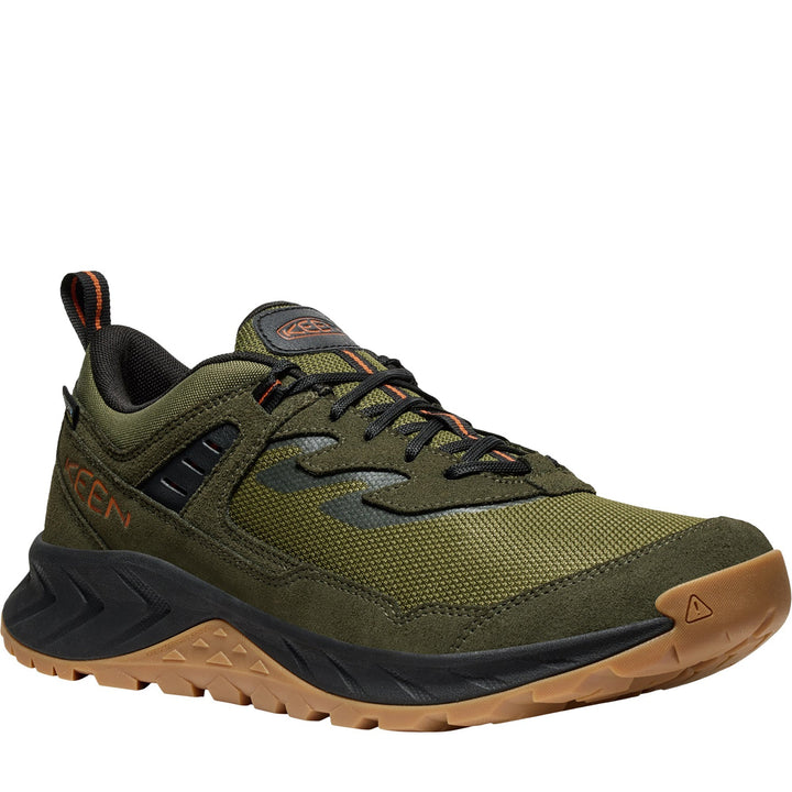 Quarter turn Men's Keen Footwear style name Hightrail Waterproof in color Winter Moss. Sku: 1030354