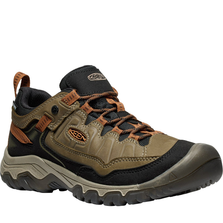Quarter turn Men's Keen Footwear style name Targhee Iv Waterproo Wide in color Sea Turtle. Sku: 1030692