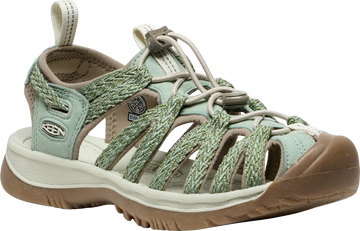 Quarter turn view Women's KEEN Footwear style name Whisper in color Lily Pad. Sku: 1032120