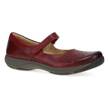 Women's Dansko Stacy in Red Waxy Burnished. Sku: 10401045300