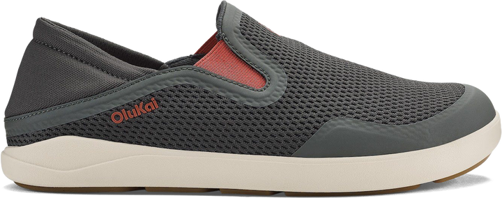 Quarter turn view Men's OluKai Footwear style name Moku Slip-On in color Island Salt/ Koi. Sku: 10578-4EKZ