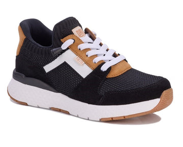 Women's Drew Footwear style name Bobbie Double Wide in color Black Combo. Sku: 10837-192E