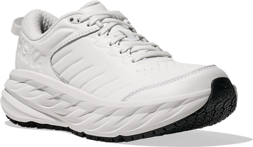 Quarter turn view Women's HOKA Footwear style name Bondi SR in color FTFR. Sku: 1110521-FTFR