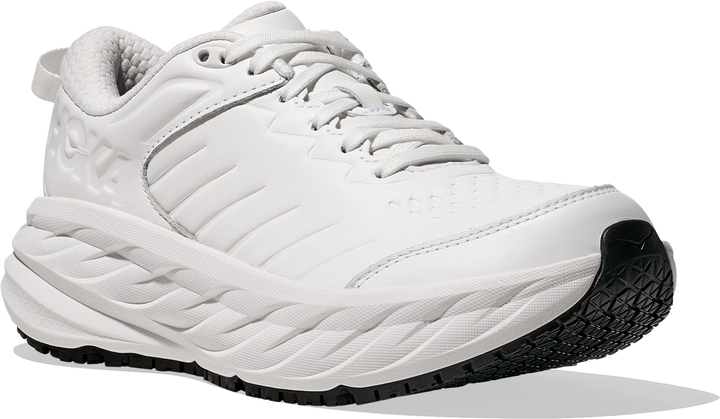 Quarter turn view Women's HOKA Footwear style name Bondi SR Wide in color FTFR. Sku: 1129351-FTFR