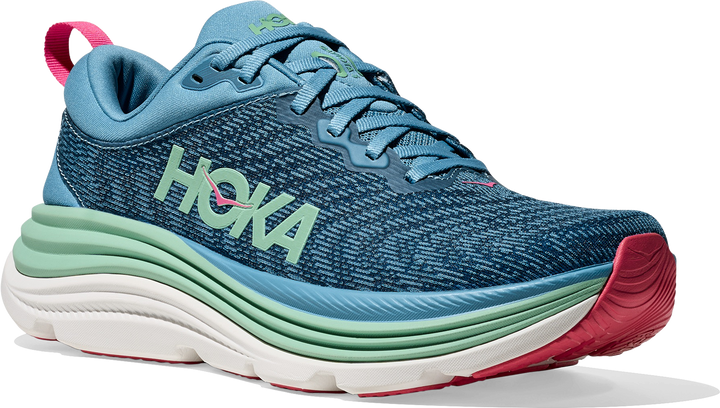 Quarter turn view Women's HOKA Footwear style name Gaviota 5 in color ALJ. Sku: 1134235-ALJ