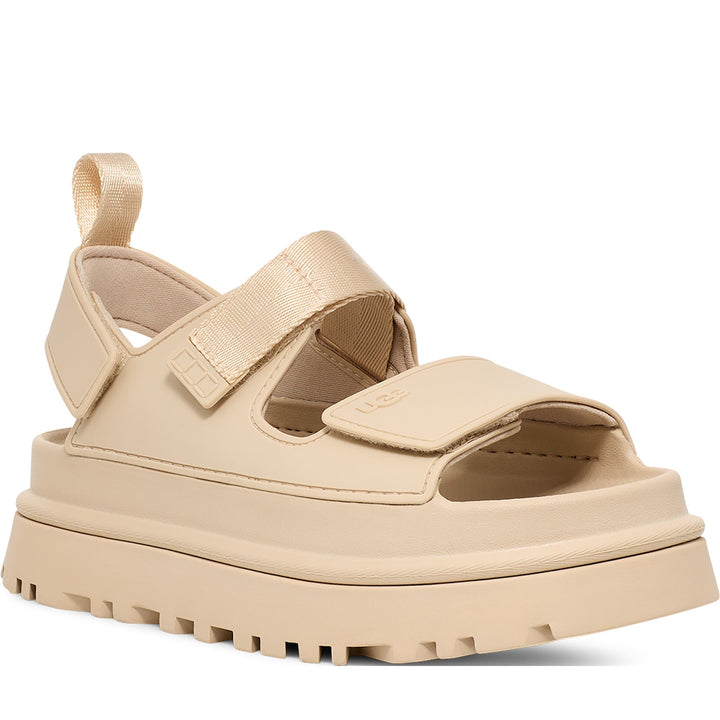 Quarter turn Women's UGG Footwear style name Goldenglow in color Sea Salt. Sku: 1152685-SSAL