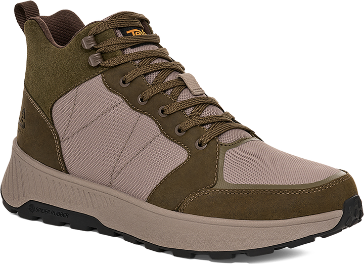 Quarter turn view Men's Teva Footwear style name Ellwood Mid Rp in color D TAUPE. Sku: 1162470-DODT