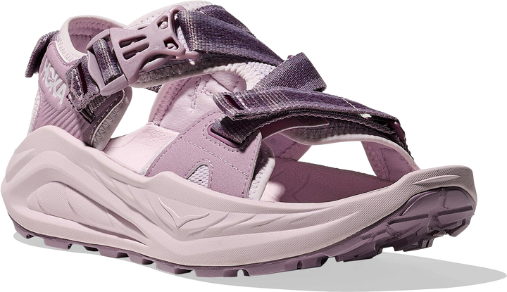 Quarter turn view Women's HOKA Footwear style name Infini Hike Tc in color Fragrant Lilac/ Lilac Cream. Sku: 1162590-FCC