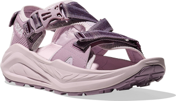 Quarter turn view Women's HOKA Footwear style name Infini Hike Tc in color Fragrant Lilac/ Lilac Cream. Sku: 1162590-FCC