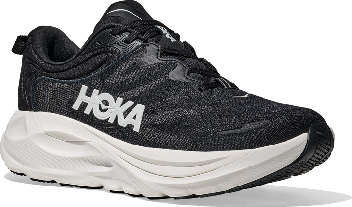 Women's HOKA Gaviota 6 in Black/ White. Sku: 1171933-BWHT