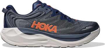 Men's HOKA Footwear in Midnight Blue/ Faded Navy. Sku: 1171934-MLFD
