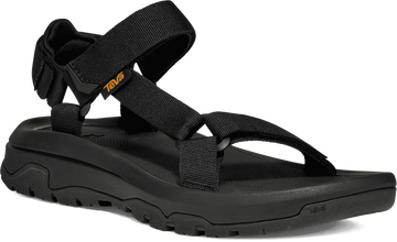 Quarter turn view Men's Teva Footwear style name Hurricane XLT3 in color Black. Sku: 1173670-BLK