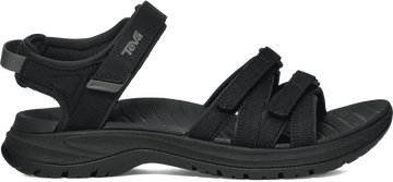Quarter turn view Women's Teva Footwear style name Tirra Sport in color Black/ Black. Sku: 1173720-BCBK