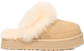 Quarter turn view Women's UGG Footwear style name Disquette Chalet in color SNDCS. Sku: 1173930-SNDCS
