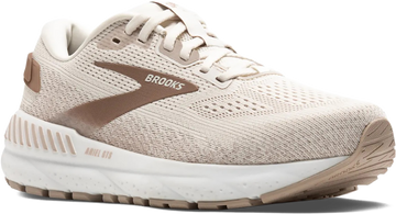 Quarter turn view Women's Brooks Footwear style name Ariel GTS 24 Double Wide in color COC/CHA/PO. Sku: 120414-2E135