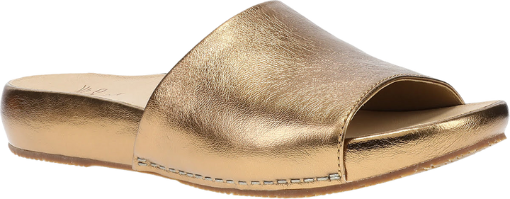 Quarter turn view Women's Dansko Footwear style name Twyla in color Bronze. Sku: 15000060600
