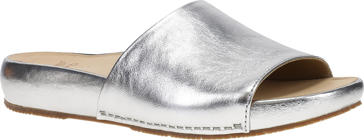 Quarter turn view Women's Dansko Footwear style name Twyla in color Pewter. Sku: 15000240600