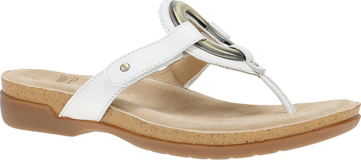 Quarter turn view Women's Dansko Footwear style name Rosalia in color White. Sku: 16021010300