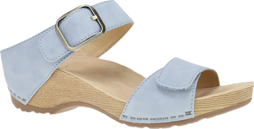 Quarter turn view Women's Dansko Footwear style name Tanya in color Sky Nubuck. Sku: 1711091600