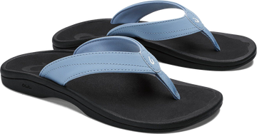 Quarter turn view Women's OluKai Footwear style name Ohana in color Ocean Fog. Sku: 20110-FN40