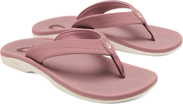 Quarter turn view Women's OluKai Footwear style name Ohana in color Coral Rose. Sku: 20110-RSZA