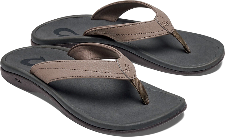 Quarter turn view Women's OluKai Footwear style name Ohana in color Warm Taupe. Sku: 20110-WM40