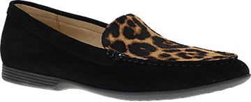 Quarter turn view Women's Dansko Footwear style name Lorri in color BSD/LEOP. Sku: 2043360200