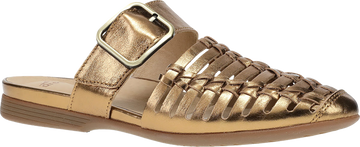Quarter turn view Women's Dansko Footwear style name Leilani in color Bronze. Sku: 2048290600